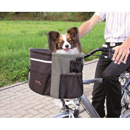 TRIXIE Сумка Trixie Biker Bag для собак для велоперевозки на руль 38x27x28 см черно-серая