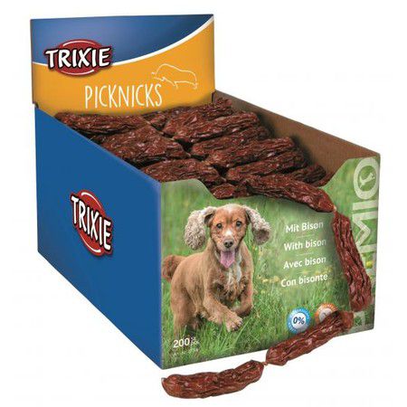 TRIXIE Лакомство Trixie Premio Picknicks для собак колбаски с бизоном 8 г/8 см - 200 шт