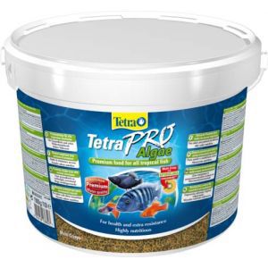 Tetra Корм Tetra Pro Algae Crisps растительный для всех видов рыб в чипсах - 10 л (ведро)