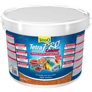 Tetra Корм Tetra Pro Color Crisps чипсы для улучшения окраса всех декоративных рыб - 10 л (ведро)