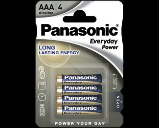 Щелочные батарейки Everyday Power (AAA) Panasonic LR03REE/4BR