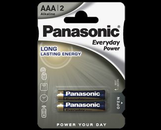 Щелочные батарейки Everyday Power (AAA) Panasonic LR03REE/2BR