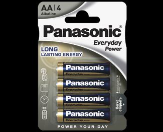 Щелочные батарейки Everyday Power (AA) Panasonic LR6REE/4BR
