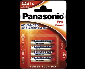 Щелочные батарейки Pro Power (AAA) Panasonic LR03XEG-4BP