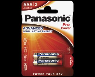 Щелочные батарейки Pro Power (AAA) Panasonic LR03XEG-2BP