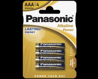 Щелочные батарейки Alkaline Power (AAA) Panasonic LR03REB-4BPR