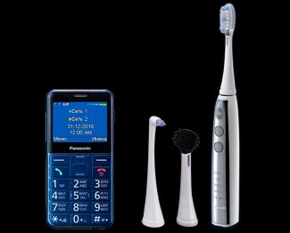 Зубная щетка + Мобильный телефон Panasonic EW-DE92-S820 + KX-TU150RUC
