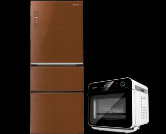 Холодильник + Паровая печь Panasonic NR-C535YG-T8 + NU-SC101WZPE
