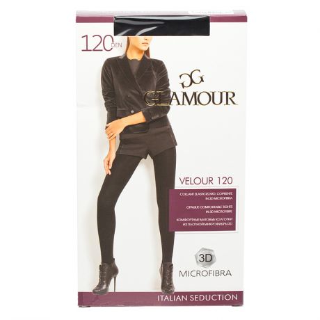 Колготки GLAMOUR Velour 120 nero