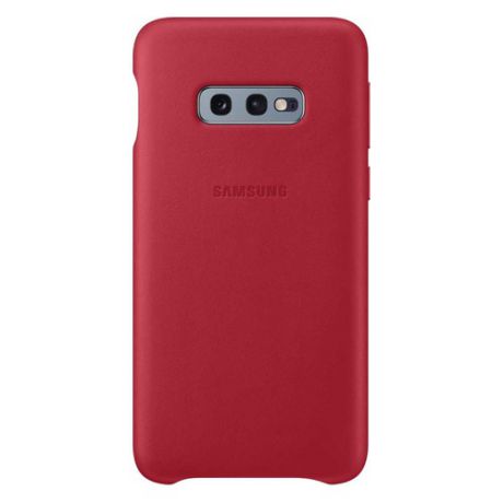 Чехол (клип-кейс) SAMSUNG Leather Cover, для Samsung Galaxy S10e, красный [ef-vg970lregru]
