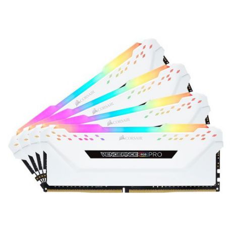 Модуль памяти CORSAIR Vengeance RGB Pro CMW64GX4M4C3200C16W DDR4 - 4x 16Гб 3200, DIMM, Ret