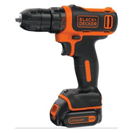 Дрель-шуруповерт BLACK & DECKER BDCDD12KB-XK, с двумя аккумуляторами