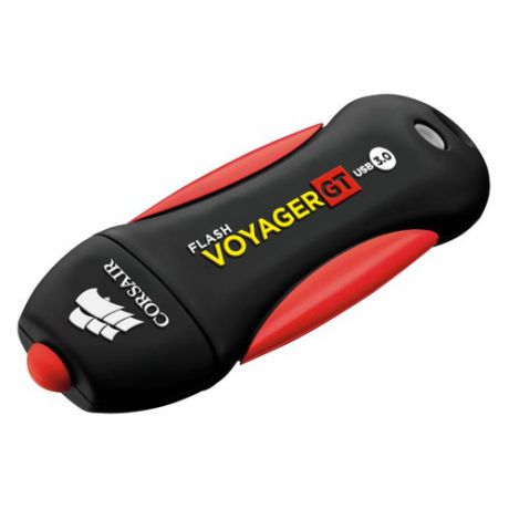 Флешка USB CORSAIR Voyager GT 32Гб, USB3.0, черный и красный [cmfvygt3c-32gb]