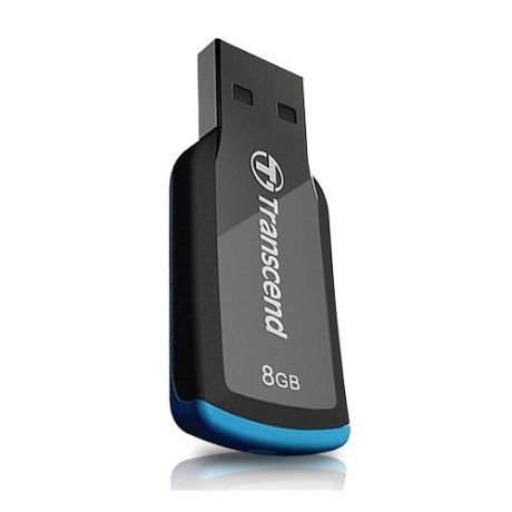 Флешка USB TRANSCEND Jetflash 360 8Гб, USB2.0, черный и голубой [ts8gjf360]