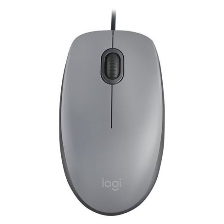 Мышь LOGITECH M110 Silent оптическая проводная USB, серый [910-005490]