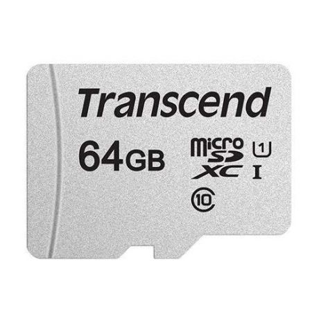 Карта памяти microSDXC UHS-I U3 TRANSCEND 64 ГБ, 95 МБ/с, Class 10, TS64GUSD300S, 1 шт.