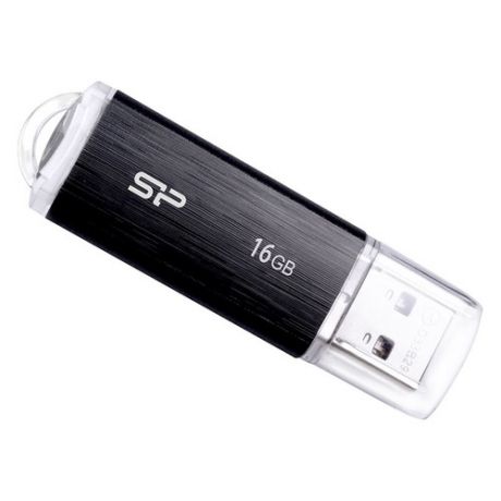 Флешка USB SILICON POWER Ultima U02 16Гб, USB2.0, черный [sp016gbuf2u02v1k]