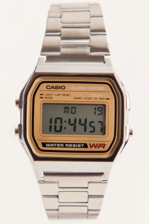 Часы CASIO A-158WEA-9E 587/593 (Хром/Золотой-9E)