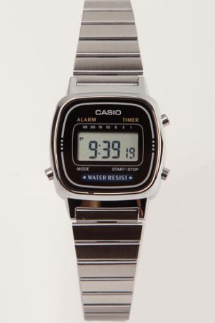 Часы CASIO LA670WEA-1E 3191 (Хром/Черный-1E)