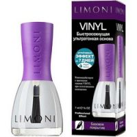 Limoni Vinyl Collection Fast Dry Base Coat - Быстросохнущая ультратонкая основа для лака, 7 мл