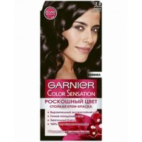 Garnier Color Sensation - Краска для волос, тон 2.0, Черный бриллиант, 110 мл