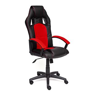 Кресло компьютерное Тетчер Driver Доступные цвета обивки: Искусств. чёрн. кожа + красная сетка