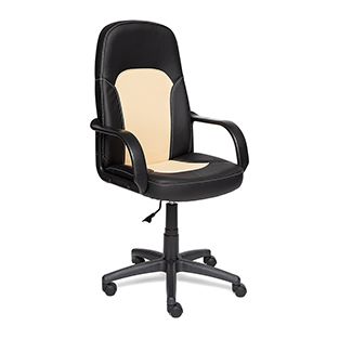 Кресло компьютерное TetChair Парма (Parma) Доступные цвета обивки: Искусств. чёрная + бежевая кожа