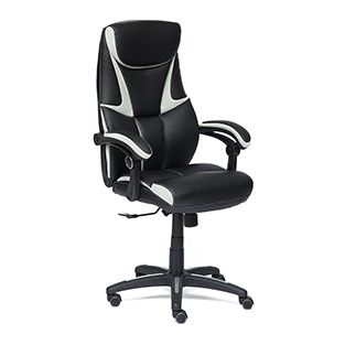 Кресло офисное TetChair Cambridge Доступные цвета обивки: Искусств. чёрн. кожа + серая сетка