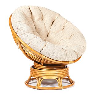 Кресло-качалка плетёное Папасан (Papasan 23/01B) + Подушка Доступные цвета: Honey (мёд)