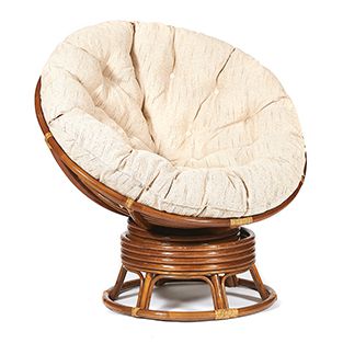 Кресло-качалка плетёное Папасан (Papasan 23/01B) + Подушка Доступные цвета: Pecan (орех)