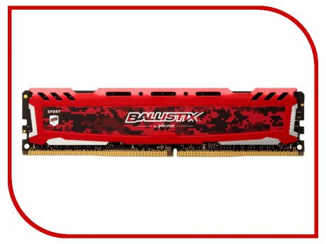 Модуль памяти Crucial Sport LT Red DDR4 DIMM 3000MHz PC4-24000 CL15 - 8Gb BLS8G4D30AESEK