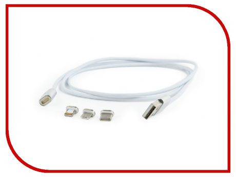 Аксессуар Gembird Cablexpert Magnetic USB 2.0 AM/Type-C + microBM 5P + Lightning 8pin CC-USB2-AMLM31-1M