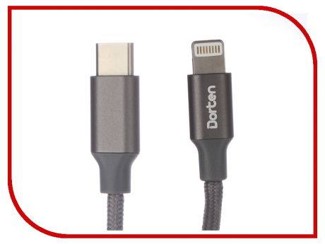 Аксессуар Dorten Metallic Series USB-C to Lightning 1.2m Space Grey DN400300