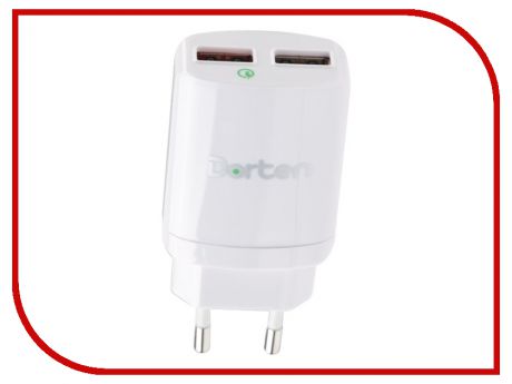 Зарядное устройство Dorten Dual USB Quick Charger QC 3.0 White DN204300