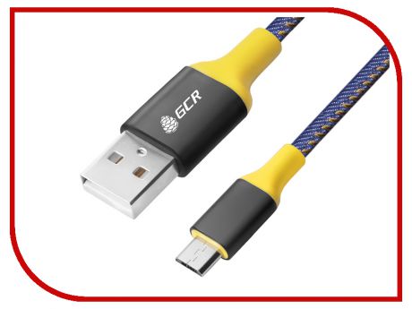 Аксессуар Greenconnect USB 2.0 AM - Micro B 5pin 1.5m Black-Yellow GCR-50700