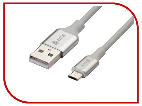 Аксессуар Greenconnect USB 2.0 AM - Micro B 5pin 3m Silver-White GCR-50858