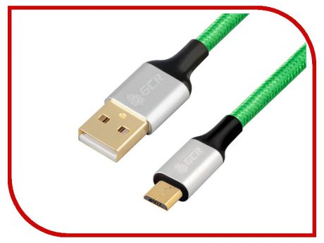 Аксессуар Greenconnect USB 2.0 AM - Micro B 5pin 3m Green-Black GCR-51101