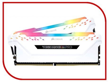 Модуль памяти Corsair Vengeance RGB Pro White DDR4 DIMM 3000MHz PC4-24000 CL15 - 32Gb KIT (2x16Gb) CMW32GX4M2C3000C15W