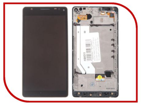 Дисплей RocknParts для Microsoft Lumia 950 XL Dual Sim с передней панелью Black 484311