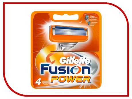 Аксессуар Сменные кассеты Gillette Fusion Power 4шт 81372246