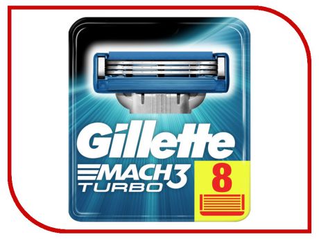 Аксессуар Сменные кассеты Gillette Mach3 Turbo 8шт 80226354