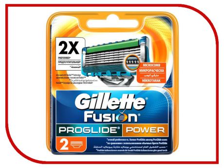 Аксессуар Сменные кассеты Gillette Fusion Proglide Power 2шт 81521959