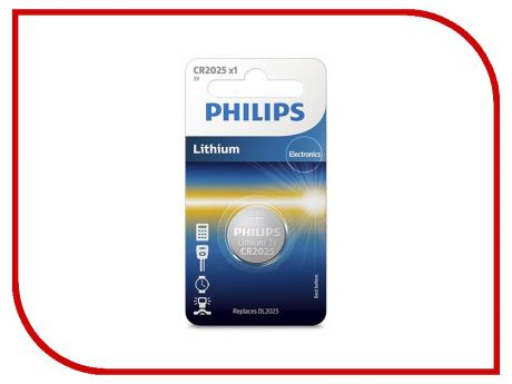 Батарейка CR2025/01B Philips Lithium 3.0V ( 1 штука )