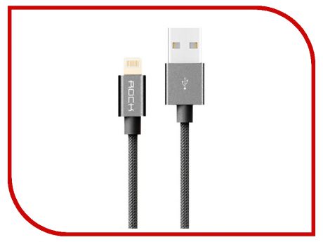 Аксессуар Rock Lightning Metal Charge & Sync Round Cable Space Grey