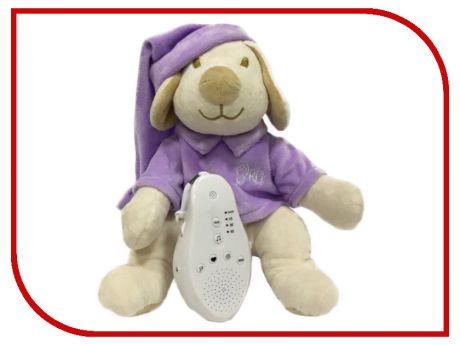 Игрушка Drema BabyDou 114 Собачка для сна с белым и розовым шумом Purple