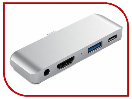 Хаб USB Satechi Aluminum Type-C Mobile Pro Hub ST-TCMPHS Silver