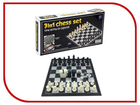 Игра Kromatech Магнитный набор 3 в 1 Шахматы, шашки, нарды 7710m022