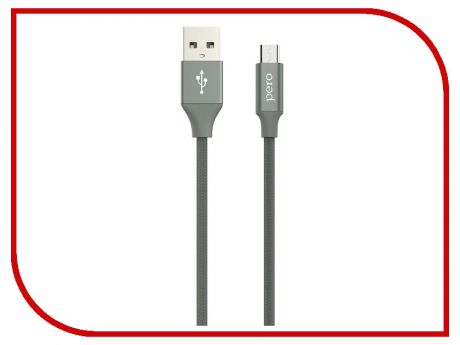 Аксессуар Pero DC-02 USB - microUSB 2А 1m PRDC-02MU1MGR Grey