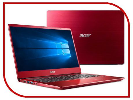 Ноутбук Acer Swift 3 SF314-56-77Y6 Red NX.H4JER.006 (Intel Core i7-8565U 1.8 GHz/8192Mb/256Gb SSD/No ODD/Intel HD Graphics/Wi-Fi/Bluetooth/Cam/14.0/1920x1080/Windows 10 64-bit)