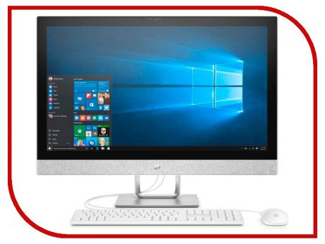 Моноблок HP Pavilion 27-r106ur White 4HD10EA (Intel Core i3-8100T 3.1 GHz/8192Mb/1Tb/No ODD/HD Graphics 630/Wi-Fi/Bluetooth/Cam/27.0/1920х1080/Windows 10)